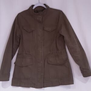 💎Banana Republic Women's Army Green Anorak Jacket Size Medium Petite